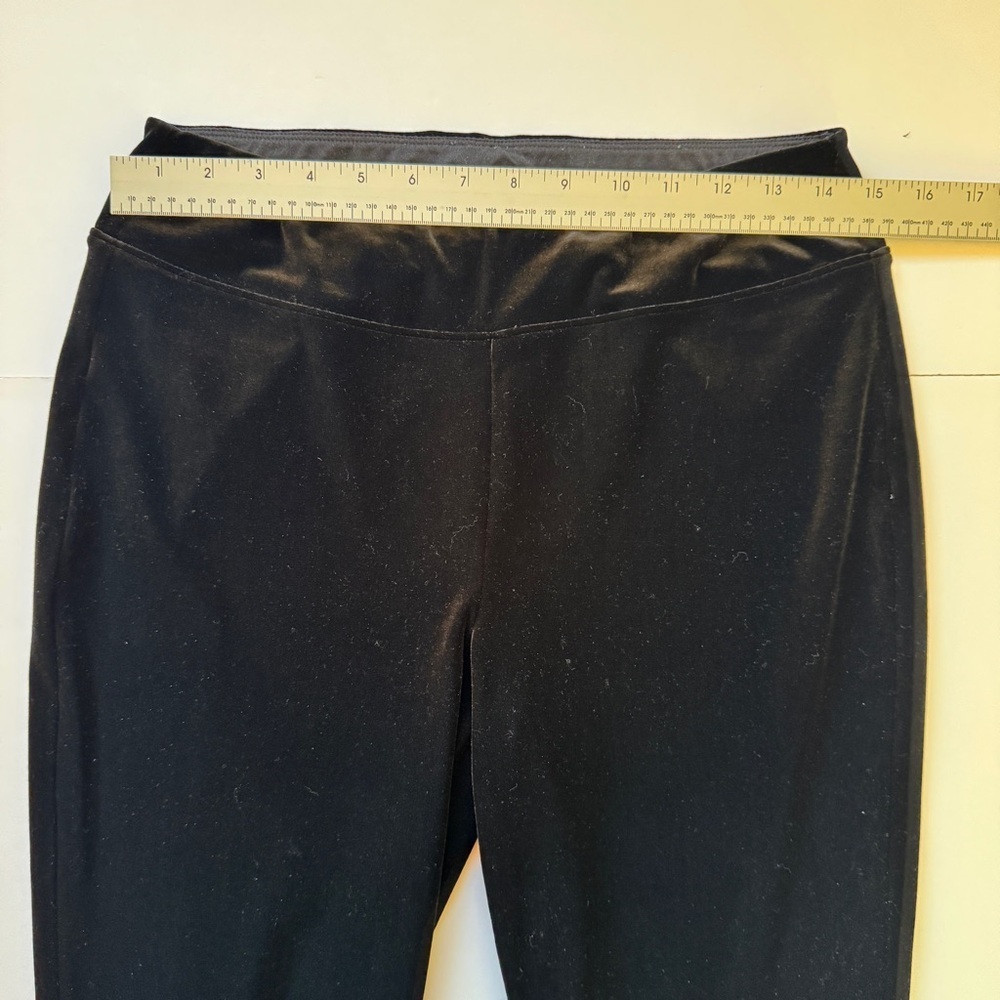 Talbots Straight Leg Effortless Velvet Pants Velour Trousers Black Sz 6 - Picture 6 of 12